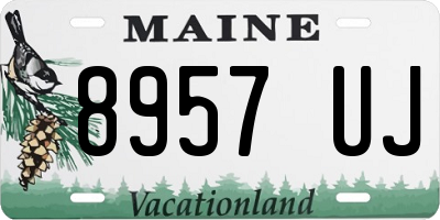 ME license plate 8957UJ