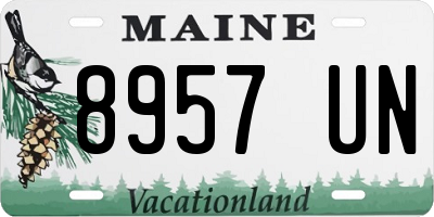 ME license plate 8957UN