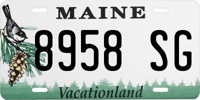 ME license plate 8958SG