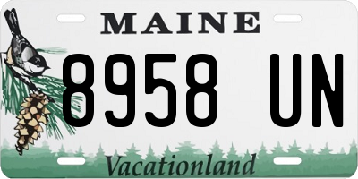 ME license plate 8958UN