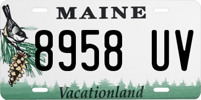 ME license plate 8958UV