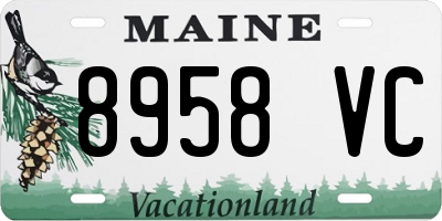ME license plate 8958VC