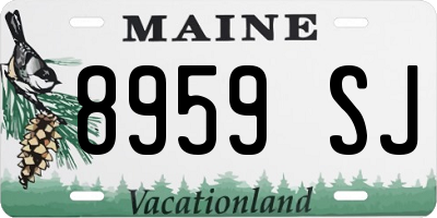 ME license plate 8959SJ