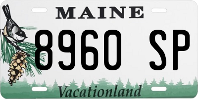 ME license plate 8960SP