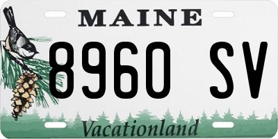 ME license plate 8960SV