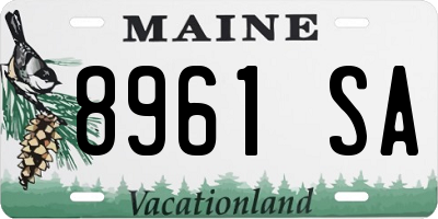 ME license plate 8961SA