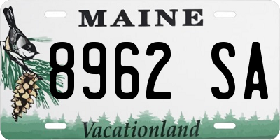 ME license plate 8962SA