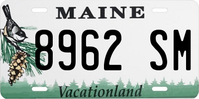 ME license plate 8962SM