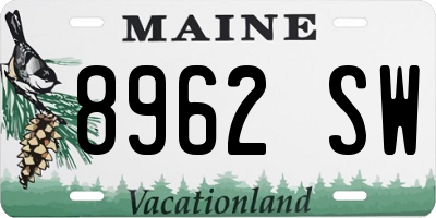 ME license plate 8962SW