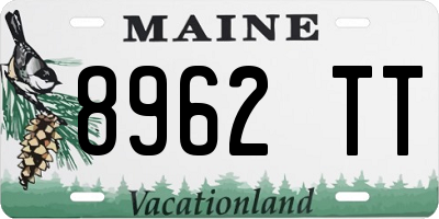 ME license plate 8962TT