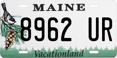 ME license plate 8962UR