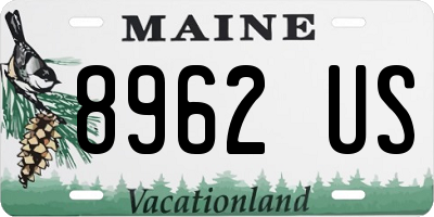 ME license plate 8962US