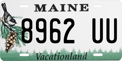 ME license plate 8962UU