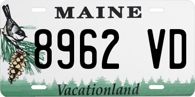 ME license plate 8962VD