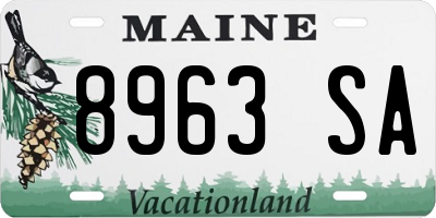 ME license plate 8963SA