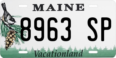 ME license plate 8963SP