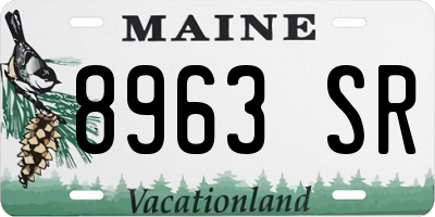 ME license plate 8963SR