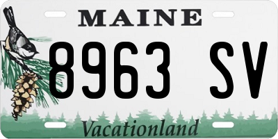 ME license plate 8963SV
