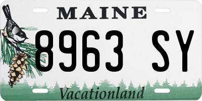 ME license plate 8963SY