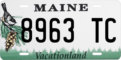 ME license plate 8963TC