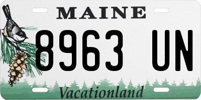 ME license plate 8963UN