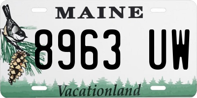 ME license plate 8963UW
