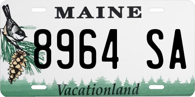 ME license plate 8964SA