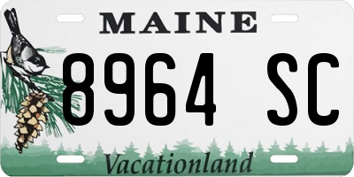 ME license plate 8964SC