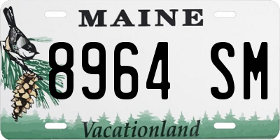 ME license plate 8964SM