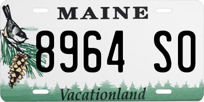 ME license plate 8964SO