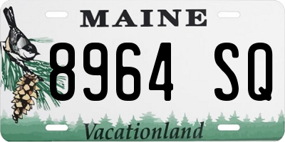 ME license plate 8964SQ