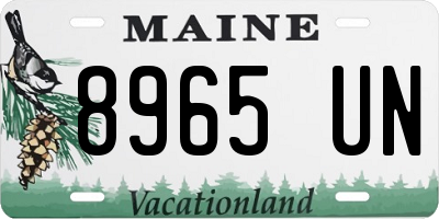 ME license plate 8965UN