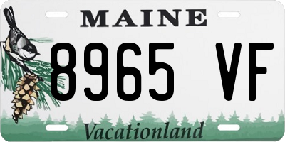 ME license plate 8965VF