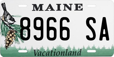 ME license plate 8966SA