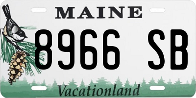 ME license plate 8966SB