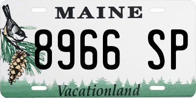 ME license plate 8966SP