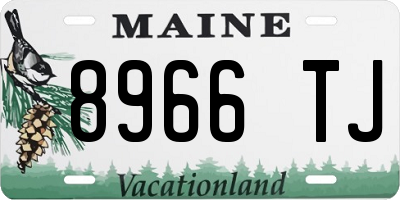 ME license plate 8966TJ