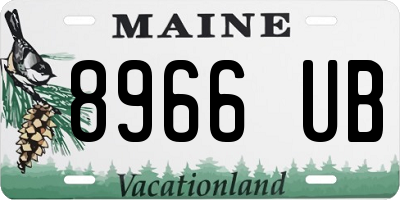 ME license plate 8966UB