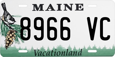 ME license plate 8966VC
