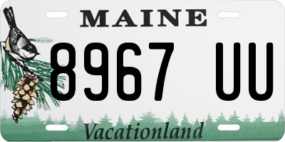 ME license plate 8967UU