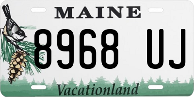 ME license plate 8968UJ