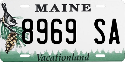 ME license plate 8969SA