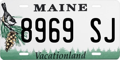 ME license plate 8969SJ
