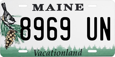 ME license plate 8969UN