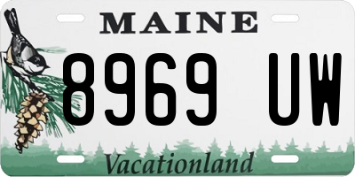 ME license plate 8969UW