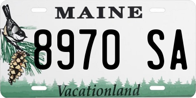 ME license plate 8970SA