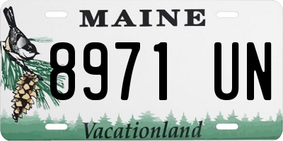 ME license plate 8971UN