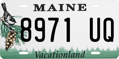 ME license plate 8971UQ