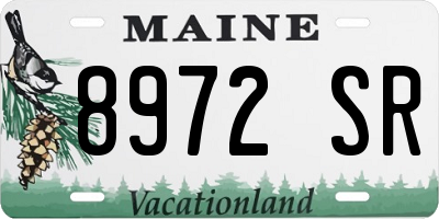 ME license plate 8972SR