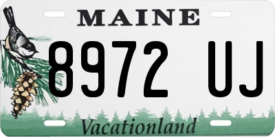ME license plate 8972UJ